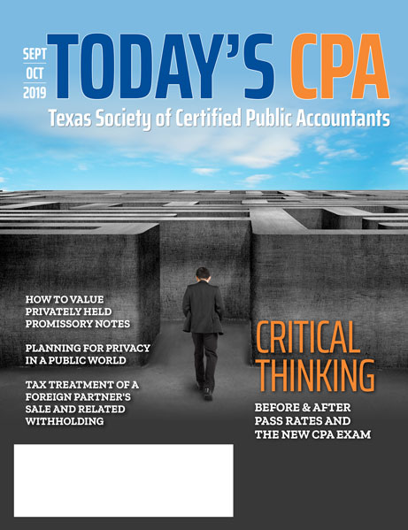 Sept Oct 2019 - Today's CPA Cover